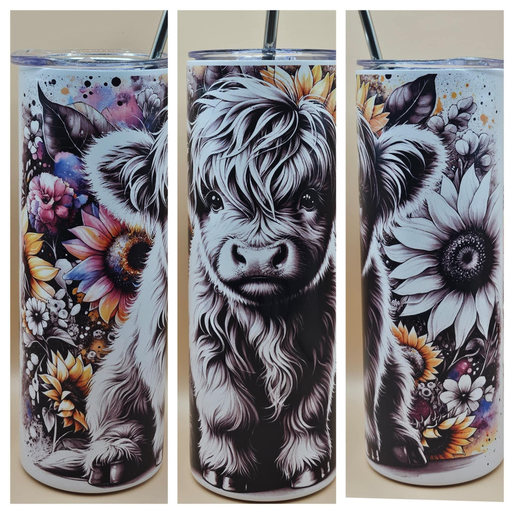 Blue Monster Cookie Tumbler 20 oz: Insulated Stainless Steel with Straw