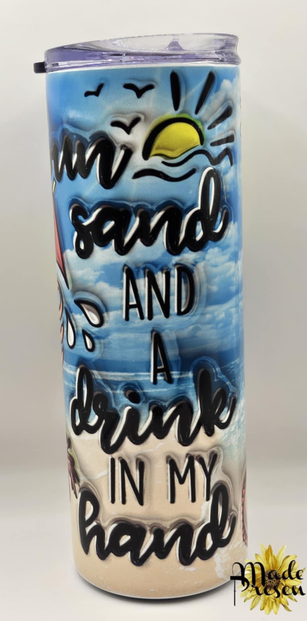 Blue Monster Cookie Tumbler 20 oz: Insulated Stainless Steel with Straw
