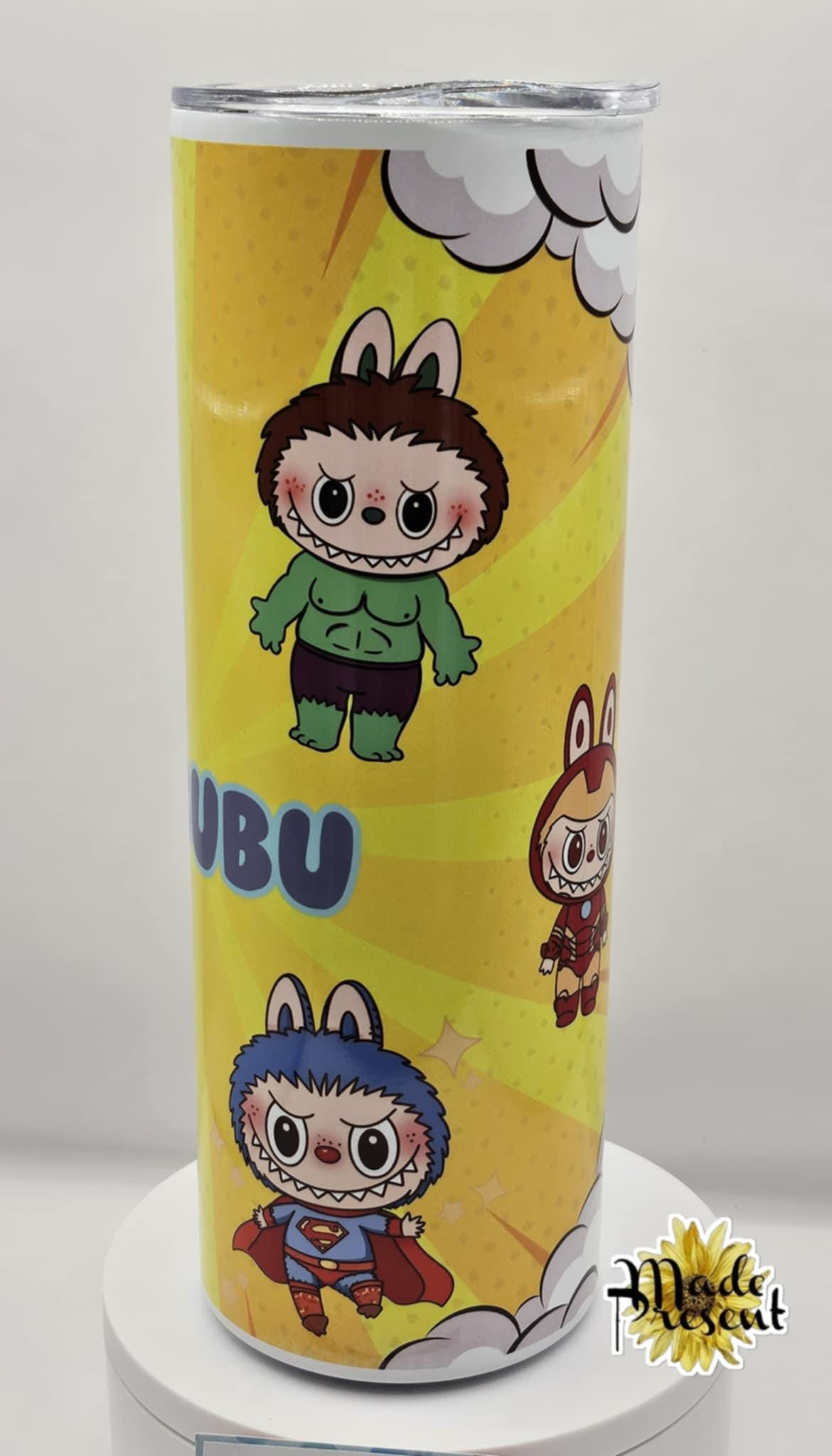 Labubu 4 different designs available Tumbler 20 oz: Insulated Stainless Steel with Straw