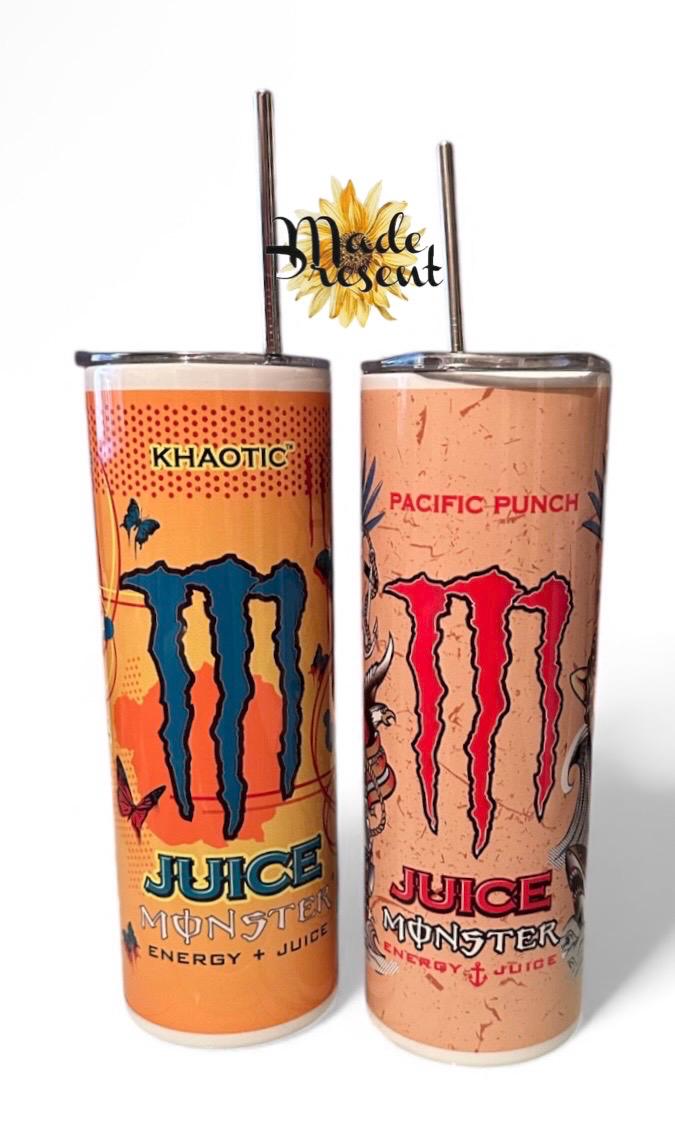 M-Ster Energy Drink  designs available Tumbler 20 oz: Insulated Stainless Steel with Straw