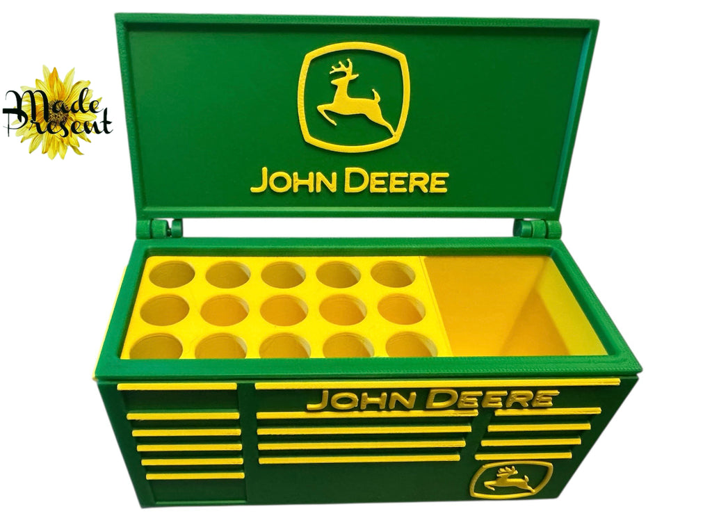 John Deere Tool Chest Desk/Pen Holder + FREE Keyring