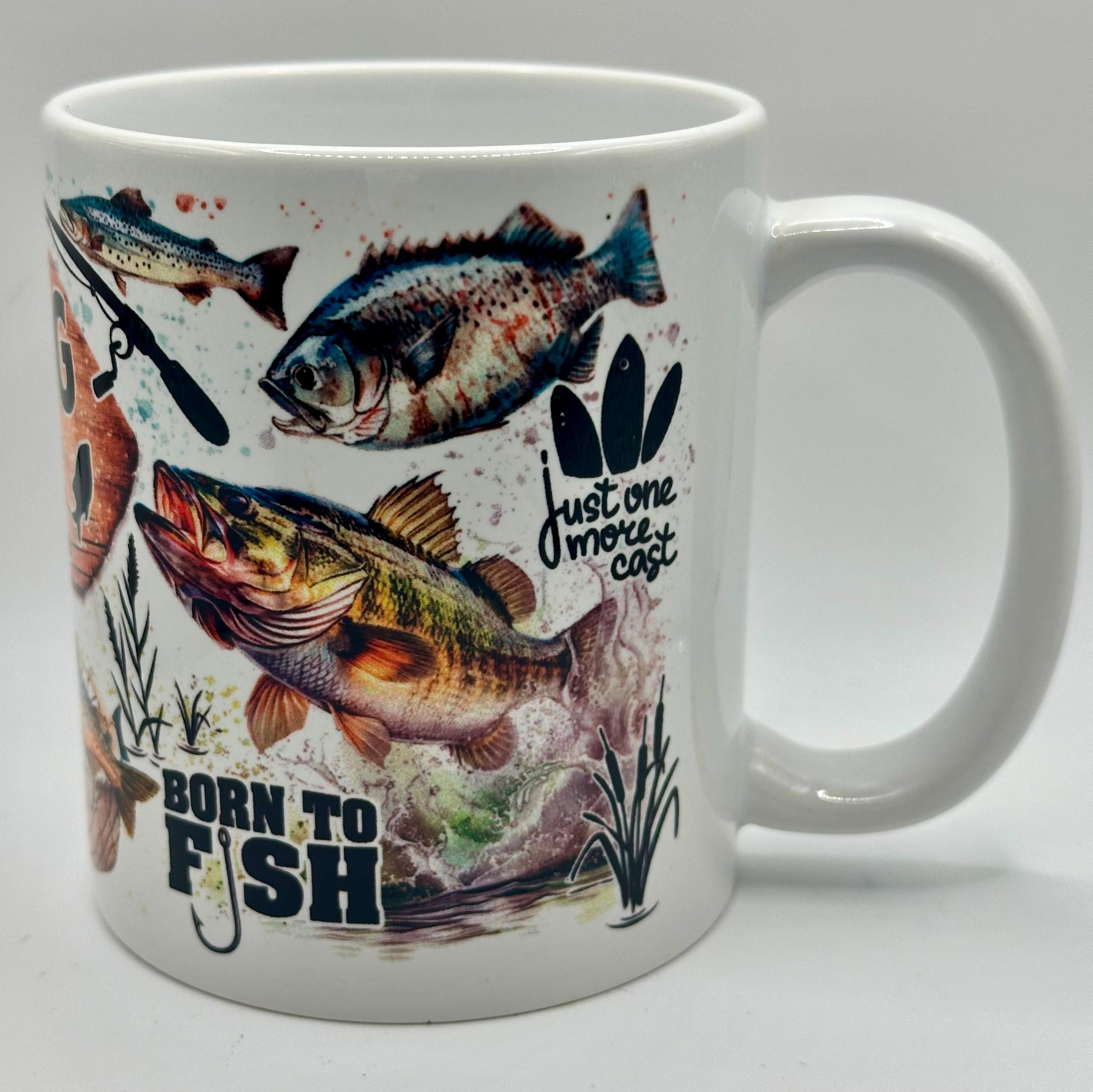 Born to Fish Coffee/Tea Mug, present, gift, birthday, fishing