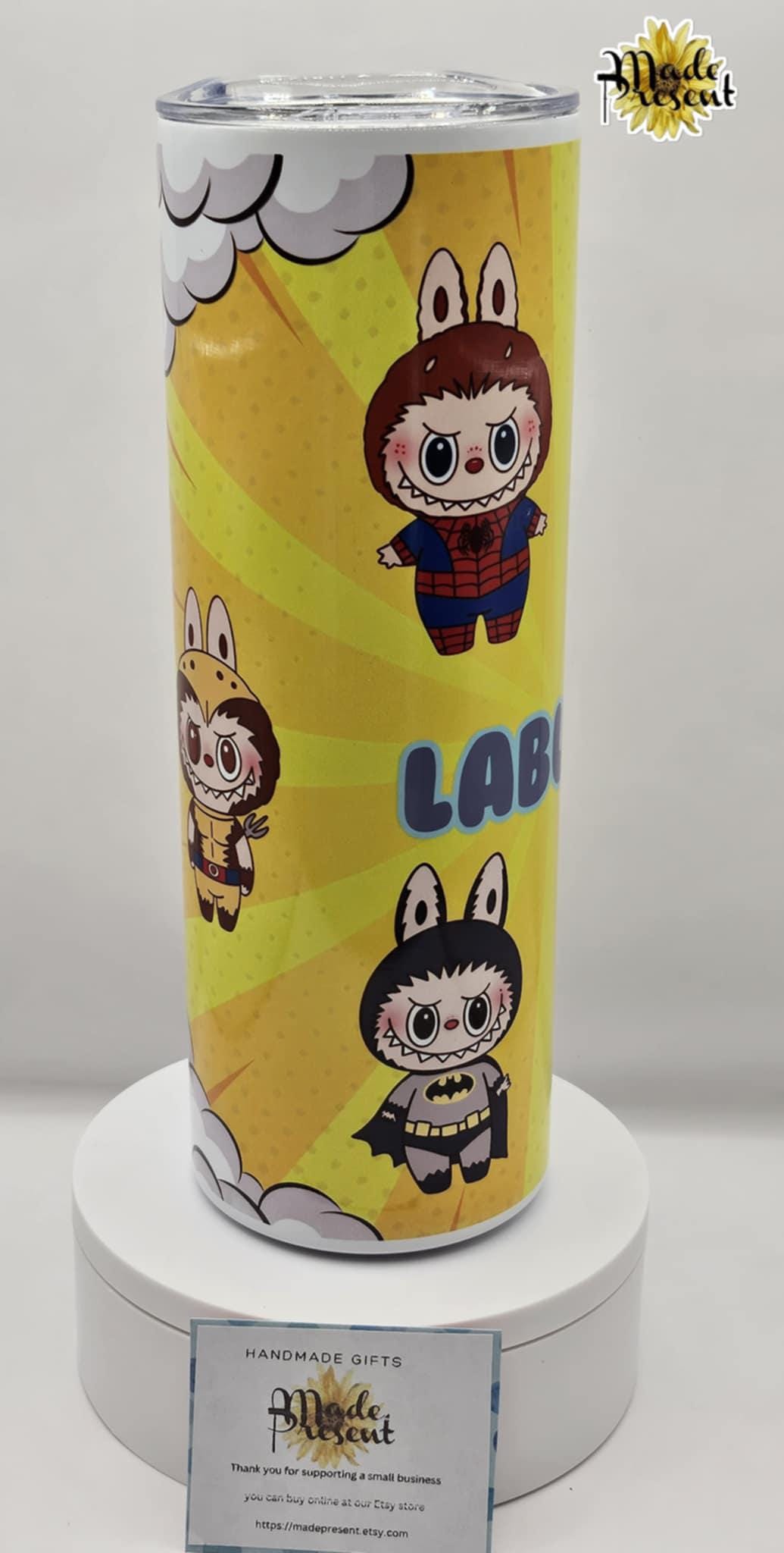 Labubu 4 different designs available Tumbler 20 oz: Insulated Stainless Steel with Straw